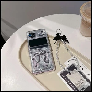 For VIVO X Flip Simple Premium Black Heart Bow tie Phone Case Cover Shockproof - Picture 1 of 12