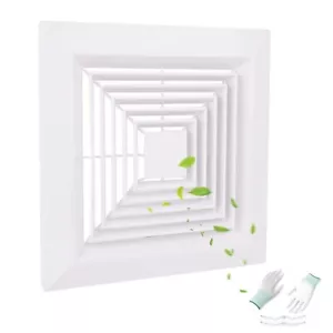 1-Piece(12"x12"Inches) Bathroom Exhaust Fan Cover with Spring, Square Ceiling... - Picture 1 of 9