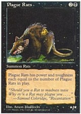 4x Plague Rats MTG 5th Edition NM Magic Regular