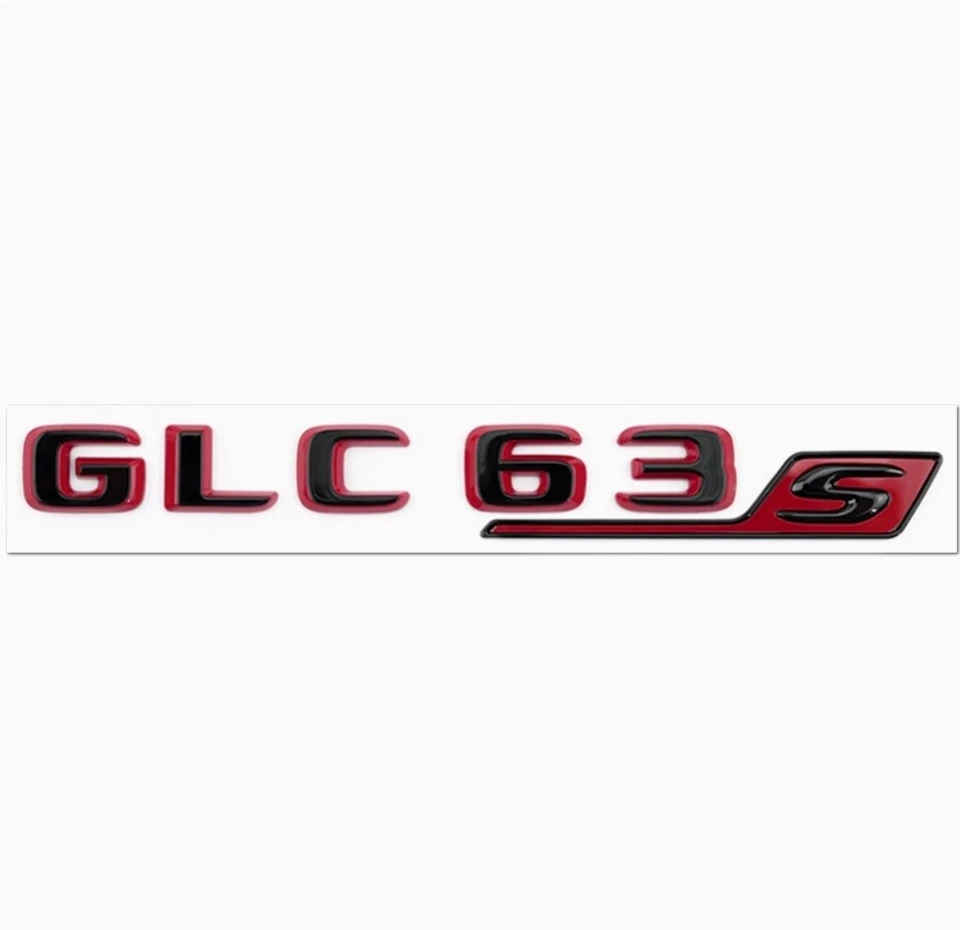 GLC63S Trunk Emblem Rear Badge Black Red for MB AMG GLC63 S E Performance Foto 1 de 1