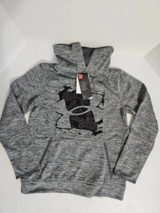 Under Armour Boys M Fleece Cold Gear Gray/black Hoodie NWT UA Medium - Picture 1 of 4