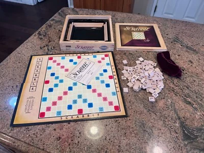 Parker Brothers SCRABBLE in Wooden Box Nostalgia Game Series Complete - Image 1 of 4