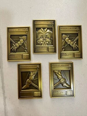 Handmade Yu-Gi-Oh! 25th Anniversary Exodia Forbidden One Series Metal 3D Cards - Image 1 of 4