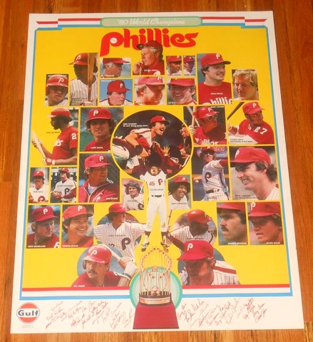 phillies rare gulf 1980 world series champions poster in near mint condition Cover