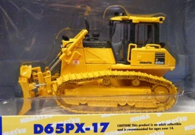 Topadora First Gear 50-3246 Komatsu D65PX-17 con barra de remolque 1/50 fundido a presión sin usar, en caja Foto 1 de 2