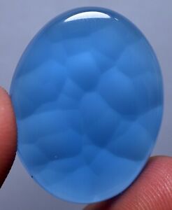 45.15 CT Extraordinary Natural Blue AGATE Cabochon Lustrous Gemstone @Pakistan