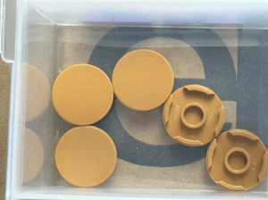 LEGO Parts - Medium Nougat Tile, Round 2 x 2 - No 14769 - QTY 5 - Picture 1 of 1