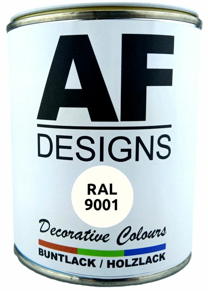 Buntlack Holzlack FÜR RAL9001 auf Wasserbasis 750ml seidenmatt Innen Aussen - Bild 1 von 1