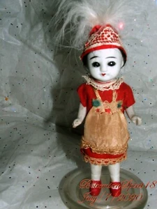 RARE Japan Antique 20's MARUYAMA TOKI YAMASHIRO signed 1006 BISQUE 8'' DOLL - Picture 1 of 9