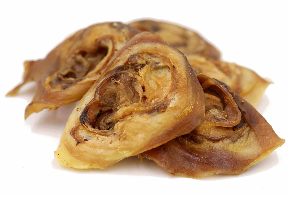 Getrocknete Schweineohrmuscheln für Hunde 1 Kg | Deutsche Herstellung Ziemer Ohr