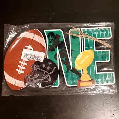 Football One Letter Wording Sign Birthday Party Decor - Image 1 of 2