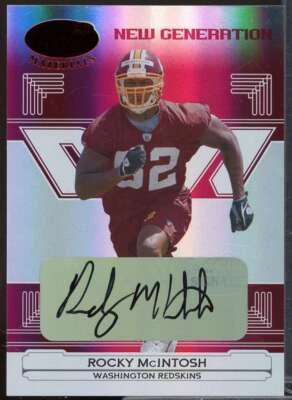 Rocky McIntosh Rookie 2006 Leaf Certified Materials Mirror Red Signatures #190  - Image 1 of 2