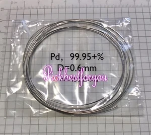 Filo Palladio Puro 99,95% diametro Pd 0,5 mm lunghezza 10 mm #MW63 QL - Foto 1 di 1