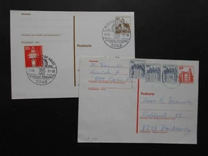 Berlin Ganzsachen zwei mit Zusatzfrankatur gelaufen, eine Blanko (t70) - Bild 1 von 2