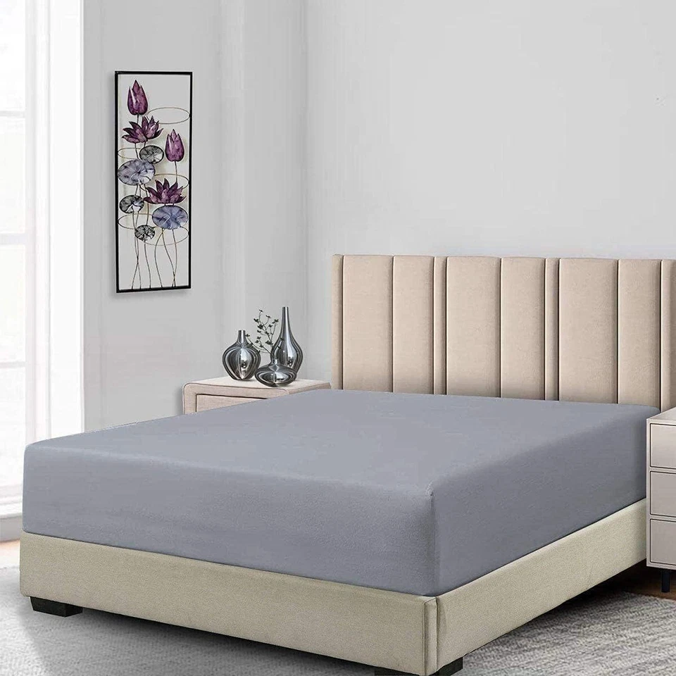 Fitted Sheets, 650TC with Pockets (7-10 Inches) Perfect for Low Profile Mattress - Image 1 of 1