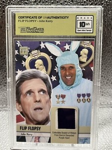 2004 John Kerry Flip Flopsy Discarded Purple Heart Ribbon Swatch FAKETAKES