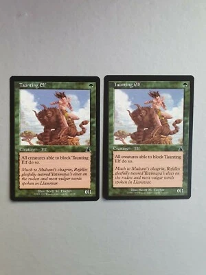 Taunting Elf x2, MTG Urza's Destiny (1999), Common Green Creature VNM - Image 1 of 2