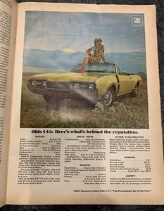 June 1968 Olds 442 Convertible 8-1/2x11 Color print ad - Picture 1 of 1