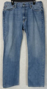 Mens Ralph Lauren 867 Classic Essex Blue Wash Jeans Size 36x32.5 Cotton Denim - Picture 1 of 11