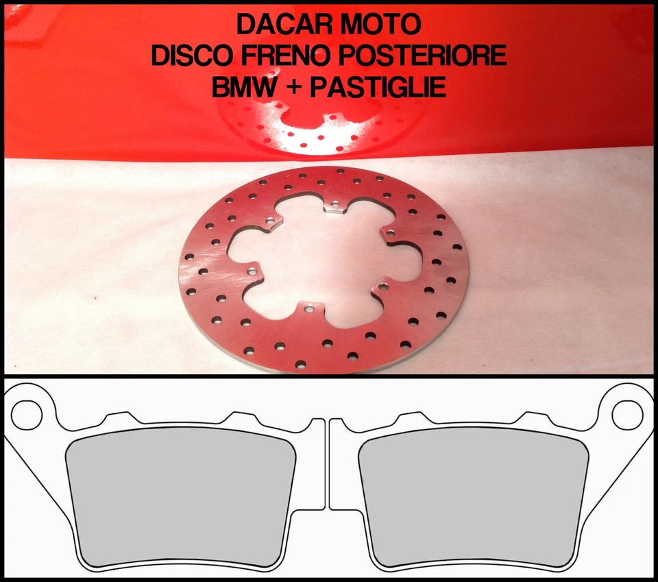 DIS1017 DISCO FRENO POSTERIORE BMW F 650 GS + PASTIGLIE 2002 2003 2004 2005 2006 - Image 1 of 1