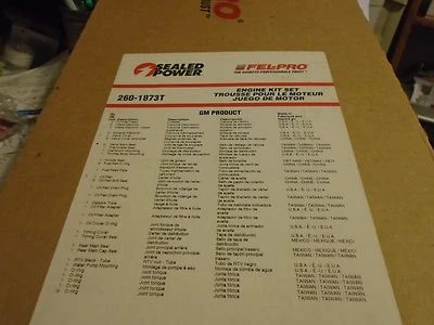 96-99 chevy pontiac lumina gran prix   engine gasket set sealed power 260-1873t - Image 1 of 3