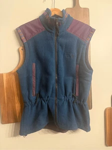 Vintage Mountain Hardwear Blue Maroon Fleece Polartec Coat Jacket Vest Size 10 - Picture 1 of 7