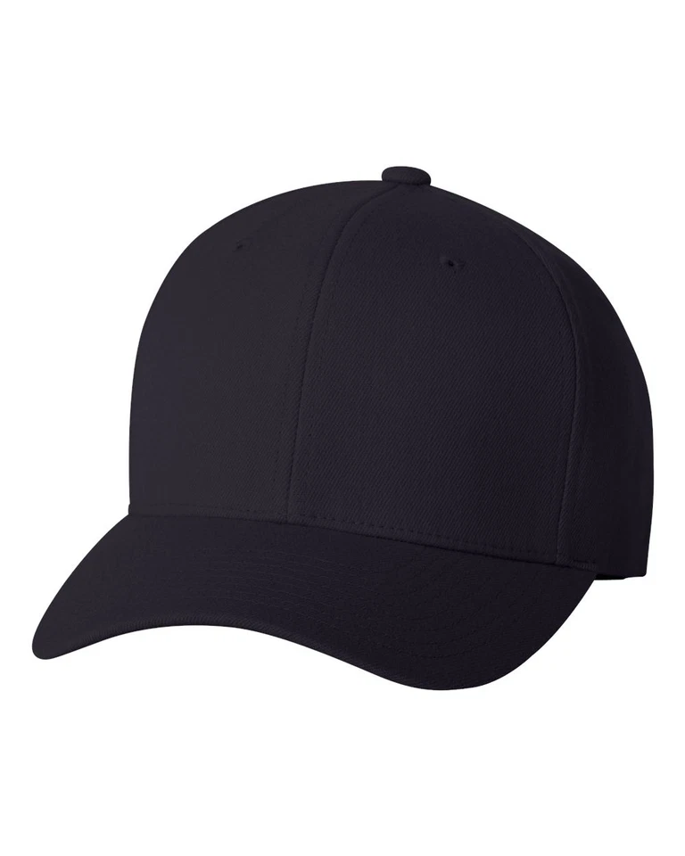 Paquete de 5 gorras Flexfit 6477 para adultos de 6 paneles estructuradas de mezcla de lana de perfil medio Foto 1 de 1