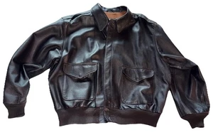 Vintage US Wings Lederjacke Herren Größe 54 Military Flight A-2 Bomber - Bild 1 von 13