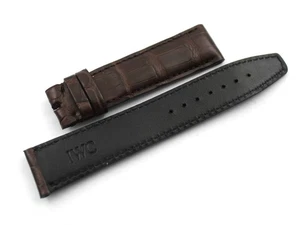 Cinturino IWC Pelle Alligatore Marrone Opaco 20/18mm Ottima Qualità Elegante New - Bild 1 von 5