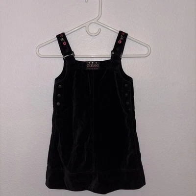 Vestido de Terciopelo Calvin Klein Jeans Jóvenes Niñas Negro Vintage Talla Mediana  Foto 1 de 4