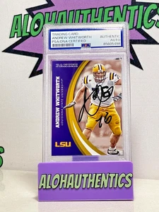 ANDREW WHITWORTH SIGNED 2015 PANINI COLLEGIATE CARD PSA AUTO LSU TIGERS BENGALS - Picture 1 of 2