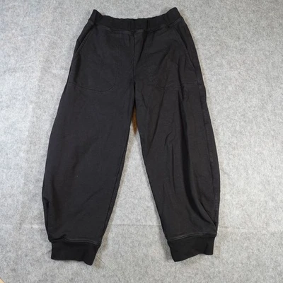 Брюки Tibi женские средний размер Calder тренировочные штаны черные для бега тяжелый хлопок  - Изображение 1 из 4