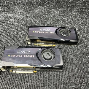 Lot 2 EVGA Nvidia GeForce GTX 680, 2GB 256BIT GDDR5, PCI Express Graphics Card - Picture 1 of 6