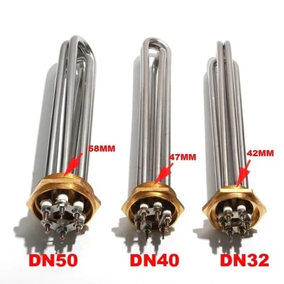 Electric Boiler Immersion Tubular Heating Element Thread DN32 DN40 DN50 3-12KW - Image 1 of 4
