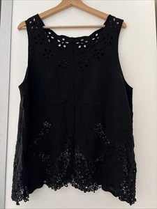 ‼️ Tunika Shirt Bluse schwarz Crincle Gr. L/XL A-Linie außergewöhnlich Italy‼️ - Bild 1 von 4