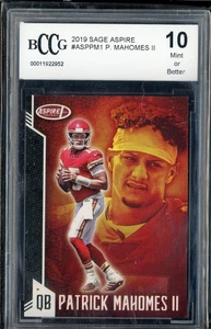 2019 Sage Aspire Patrick Mahomes II BCCG 10 # ASP-PM-1 - Picture 1 of 2
