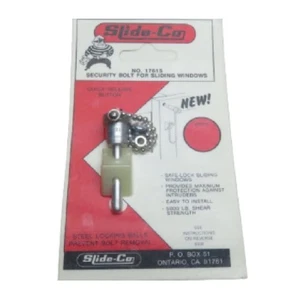 Slide-Co No. 17615 Security Bolt for Sliding Windows Steel with Quick Release - Picture 1 of 2
