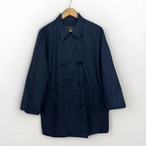 Ralph Lauren LRL VTG Nylon Pea Coat Marine Supply Company blu doppiopetto M - Foto 1 di 13