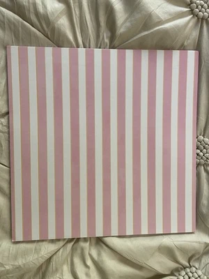 2 Sheets Beatrix Potter Paper Pink Striped Orange BABY GIRL 12x12 Cardstock Ret - Image 1 of 3