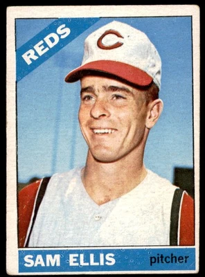 1966 TOPPS SAM ELLIS CINCINNATI REDS #250 状况极佳 — 第 1/2 张图片