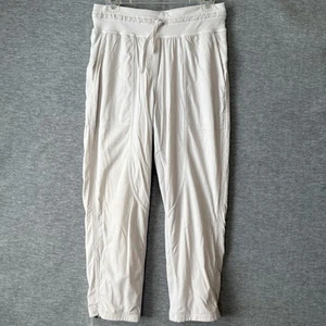 Lululemon Dance Studio Mid-Rise Lined Cropped Pants 6 White Opal Cinchable Hem - Picture 1 of 11