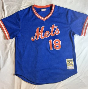 Vintage Darryl Strawberry Mets #18 Jersey Men’s 44 Large NY Cooperstown 1986 - Picture 1 of 18