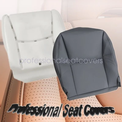 Cubierta de asiento de cuero inferior para conductor Lexus GX470 03-09 + acolchado de espuma gris oscuro Foto 1 de 4