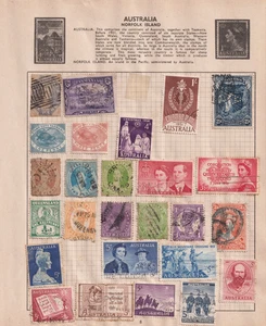 Australia and Australia States Stamps on a Page - Foto 1 di 1