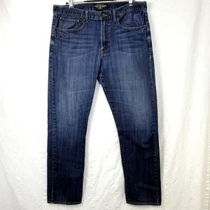 Lucky Brand Jeans Men Sz 36x32 121 Heritage Slim Straight Med Wash Stretch Denim - Picture 1 of 10