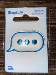 Simplicity APPLIQUE IRON ON Patch Thought Bubble Ellipses - Picture 1 of 3
