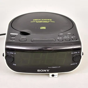 Working Sony Dream Machine ICF-CD815 FM/AM CD Clock Radio Playback Dual Alarm - Picture 1 of 9
