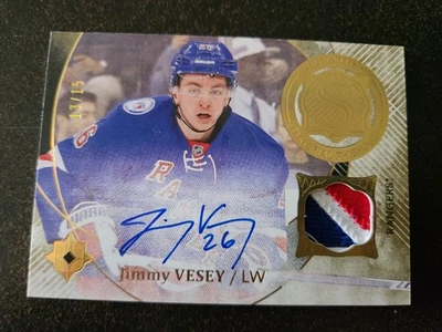2016-17 Ultimate Collection - Jimmy Vesey - Signature Materials Phenoms 13/15 - Image 1 of 2