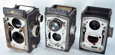 3x Piezas de cámara Rolleiflex Automat, MX-EVS y Rolleicord TLR - Cuerpos principales (A) Foto 1 de 4