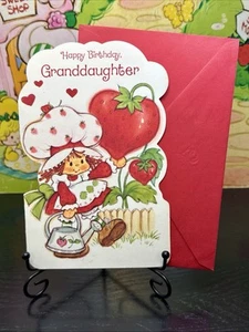 Rare Vintage Strawberry Shortcake Birthday Greeting Card 1986 - Bild 1 von 19
